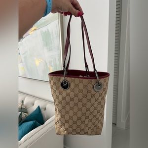 Gucci Eclipse GG Monogram Canvas Leather Tote